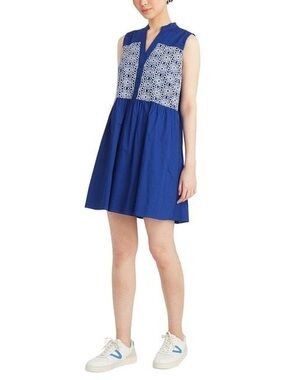 Draper James Blue Sami Sleeveless Shirtdress XS